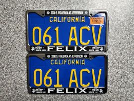 1970 California License Plates, DMV Clear  