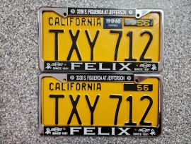 1960 California License Plates, DMV Clear 