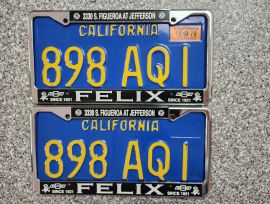 1970 California License Plates, DMV Clear 