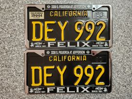 1964 California License Plates, DMV Clear 