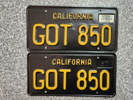 1964 California License Plates, DMV Clear 