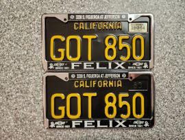 1964 California License Plates, DMV Clear 