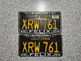 1969 California License Plates, DMV Clear 