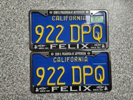 1971 California License Plates, DMV Clear 