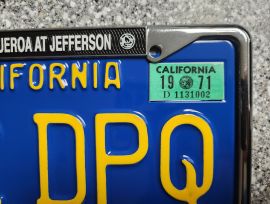 1971 California License Plates, DMV Clear 