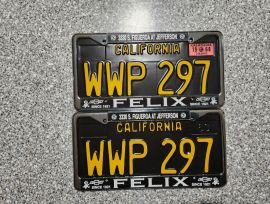 1968 California License Plates, DMV Clear         