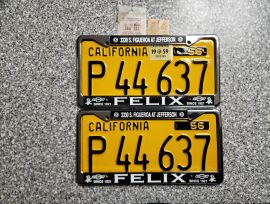 1959 California Commercial License Plates, DMV    