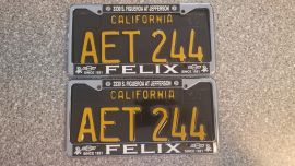 1963 California License Plates, DMV Clear 