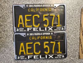 1963 California License Plates, DMV Clear 