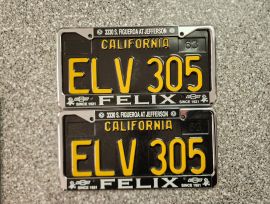 1963 California License Plates, DMV Clear 