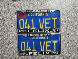 1973 California License Plates, DMV Clear   