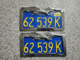 1972 California Commercial License Plates, Clear 