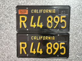 1965 California Commercial License Plates, DMV 