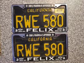 1966 California License Plates, DMV Clear 