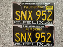 1966 California License Plates, DMV Clear 