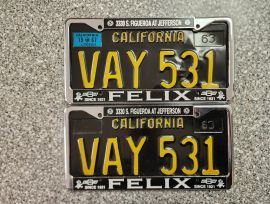 1917 California License Plates, DMV Clear 
