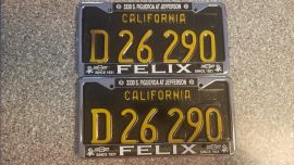 1963 California Commercial License Plates, DMV  