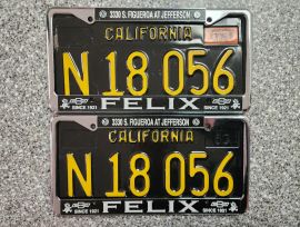 1965 California Commercial License Plates, DMV  