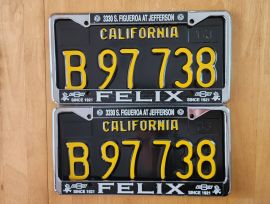 1963 California Commercial License Plates, DMV  