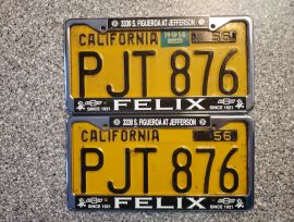 1959 California License Plates, DMV Clear Guarante