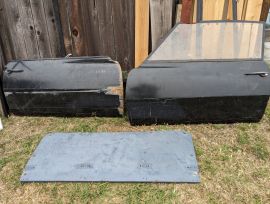 Used Fiberglass Early Camaro Race Doors and trunk 