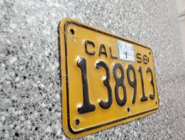 1960 California Motorcycle License Plates, DMV Clr