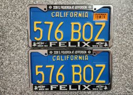 1970 California License Plates, Prof Restored