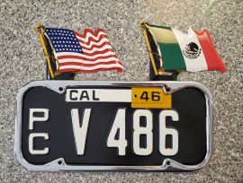 1945 California Commercial License Plate, DMV  