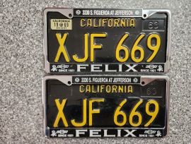 California License Plates & Frames