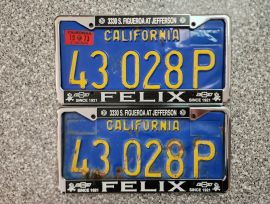 1973 California Commercial License Plates, DMV  