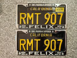 1966 California License Plates, DMV Clear 