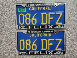 1971 California License Plates, DMV Clear 