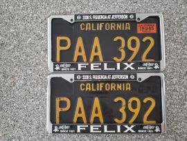 1965 California License Plates, DMV Clear 