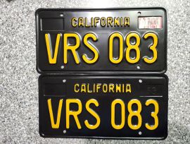 1968 California License Plates, DMV Clear 