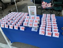 Classic Carl’s Jr table tent numbers 01 thru 99