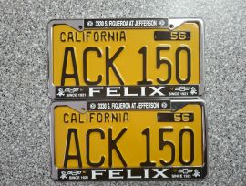 1969 California License Plates, DMV Clear 