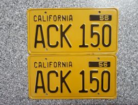 1969 California License Plates, DMV Clear 