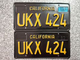 1967 California License Plates, DMV Clear 