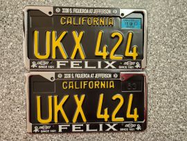 1967 California License Plates, DMV Clear 